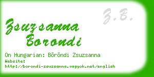 zsuzsanna borondi business card